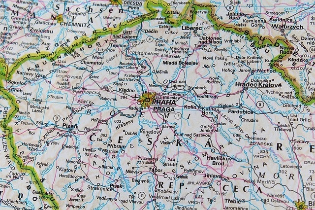 A map of Czech Republic