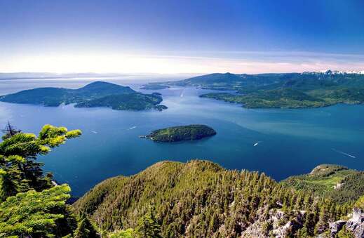 Nature, Landscape, Forest, Island, British Columbia, Sea,  Aerial View