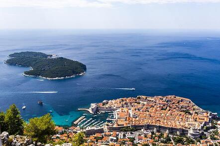 Beautiful view city of Dubrovnic, Adriatic Sea, and surrounded islands