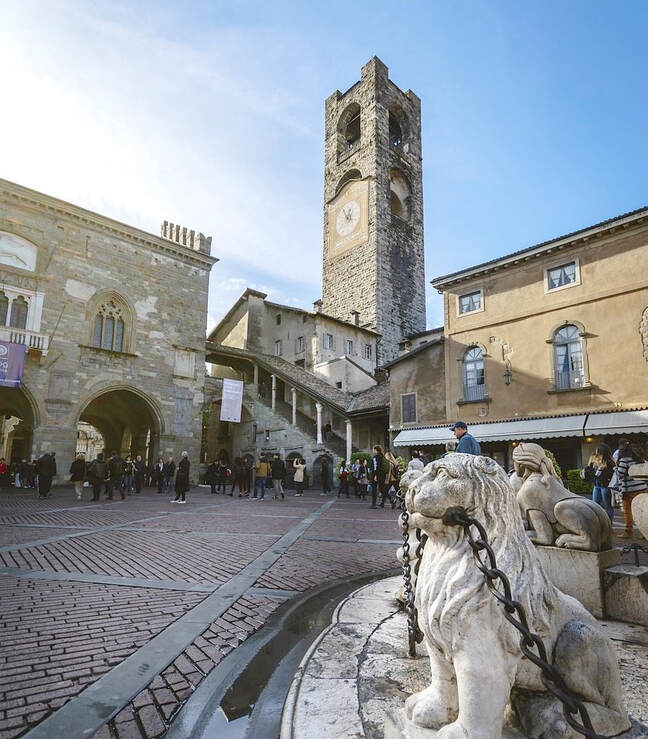 Bergamo, Italy upper city called Citta Alta