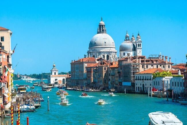 Venice, Italy, The Grand Canal of Venice.